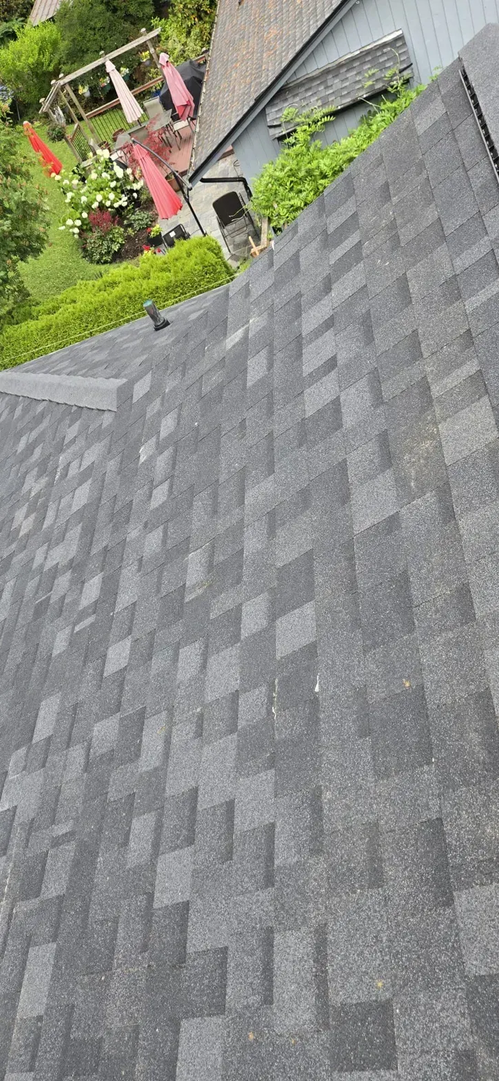IKO Dynasty architectural shingle pattern installed to manufacturer specification on Thermal Drive Coquitlam, Paragon Roofing BC