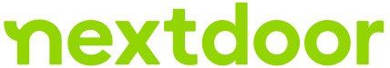 Green “nextdoor” logo in lowercase lettering in Rockville