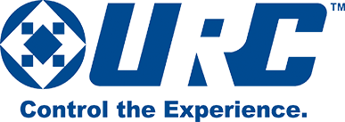 URC logo in blue with the tagline “Control the Experience.”
