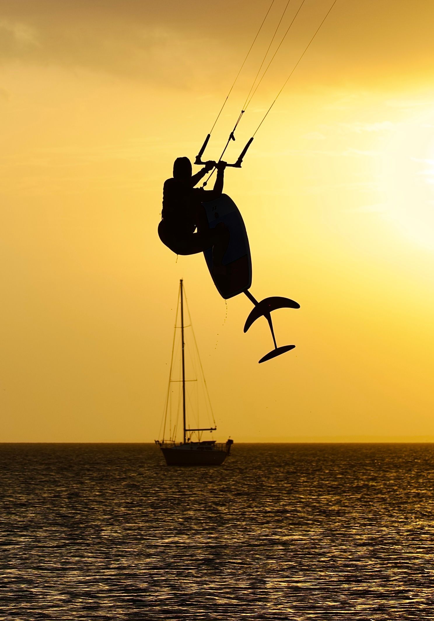 Foiling at Sunset