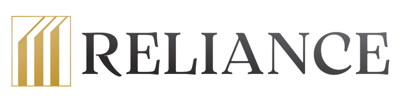 A logo for reliance design build and renovate