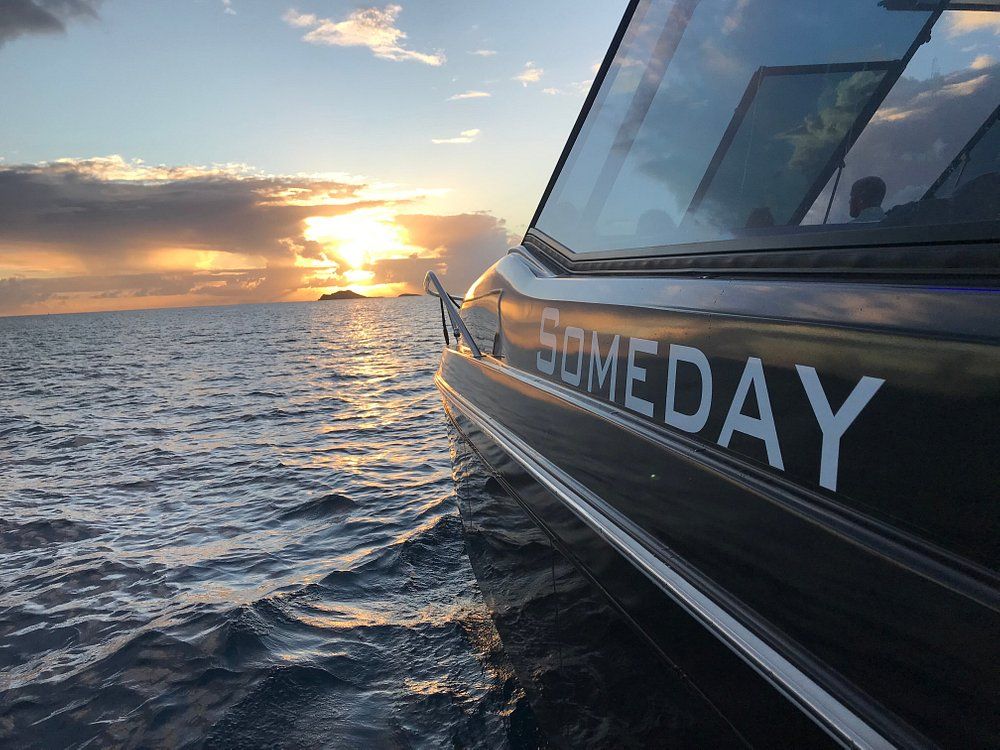 Sunset view with sailboat