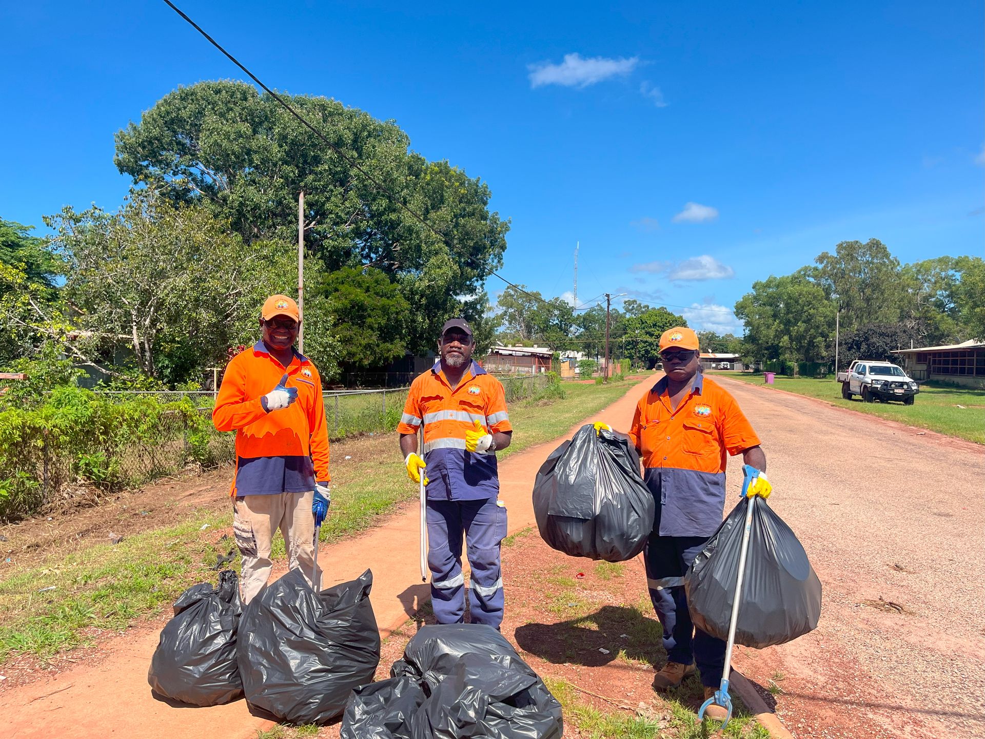 Epwe Rural Cleaning Community Clean Up Month
