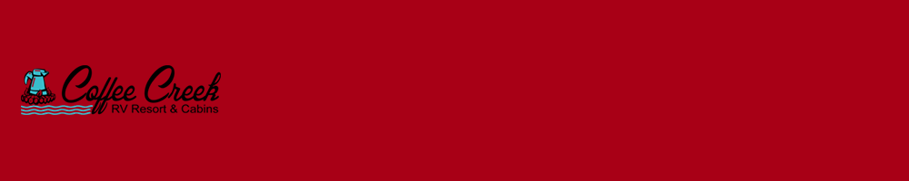 A red background with a blue logo on it.