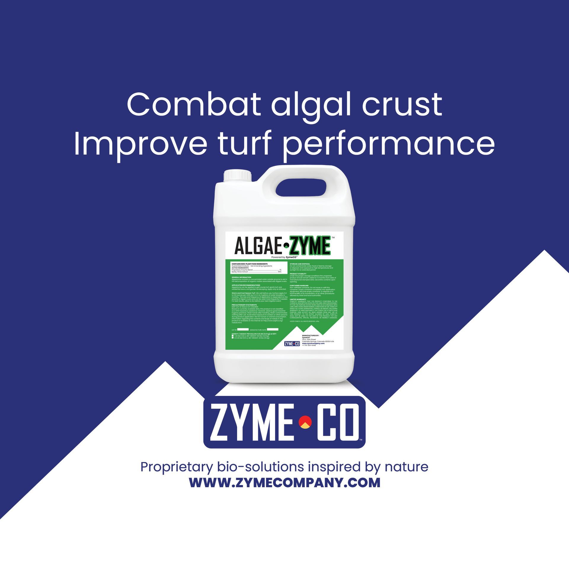 Combat algal crust and improve turf performance with AlgaeZyme