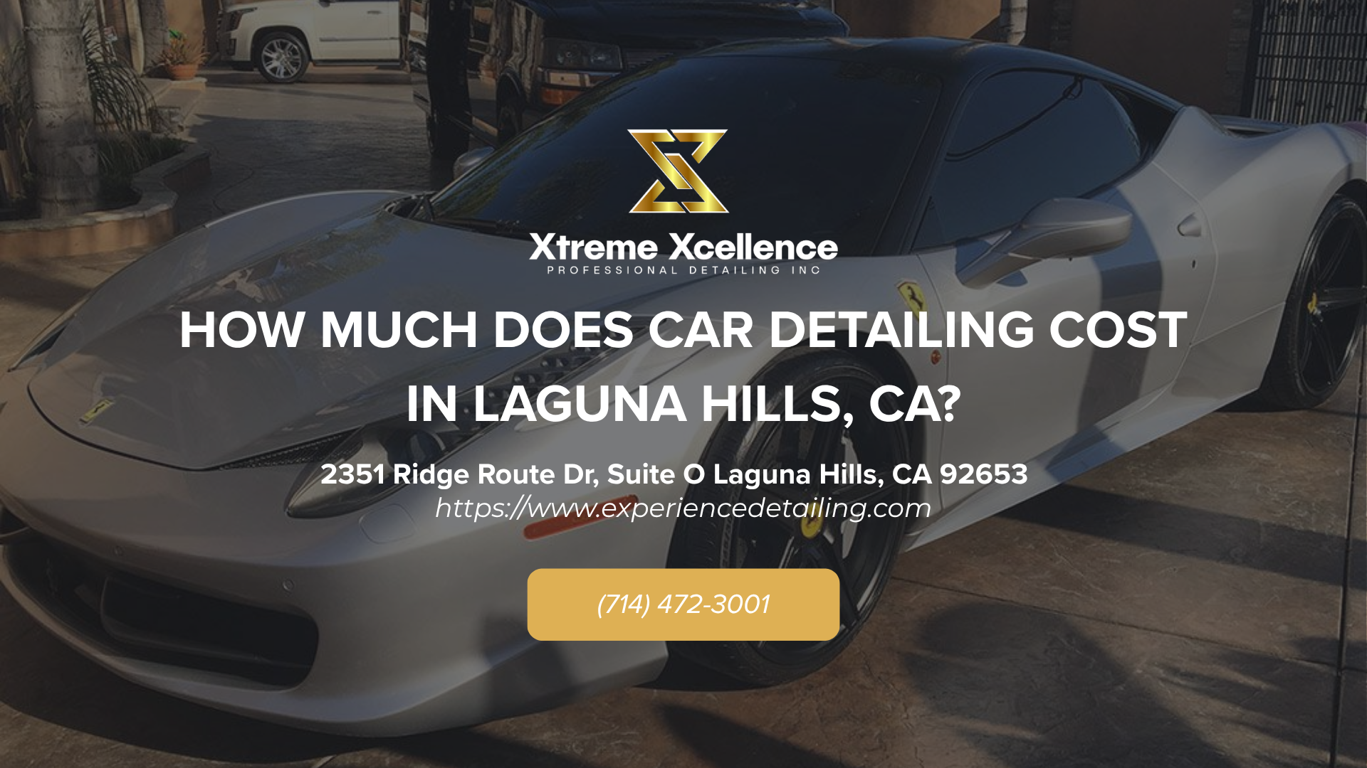 Full car detailing in Laguna Hills CA including interior deep cleaning, paint correction