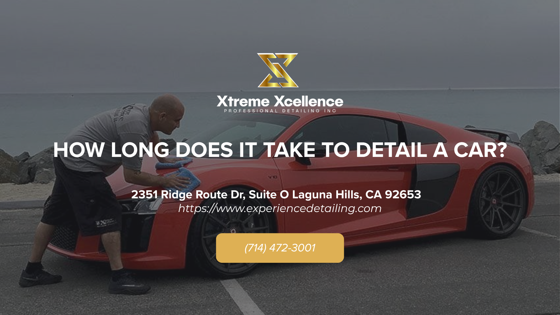 Car detailing in Laguna Hills, CA, with paint correction, interior cleaning, and ceramic coating
