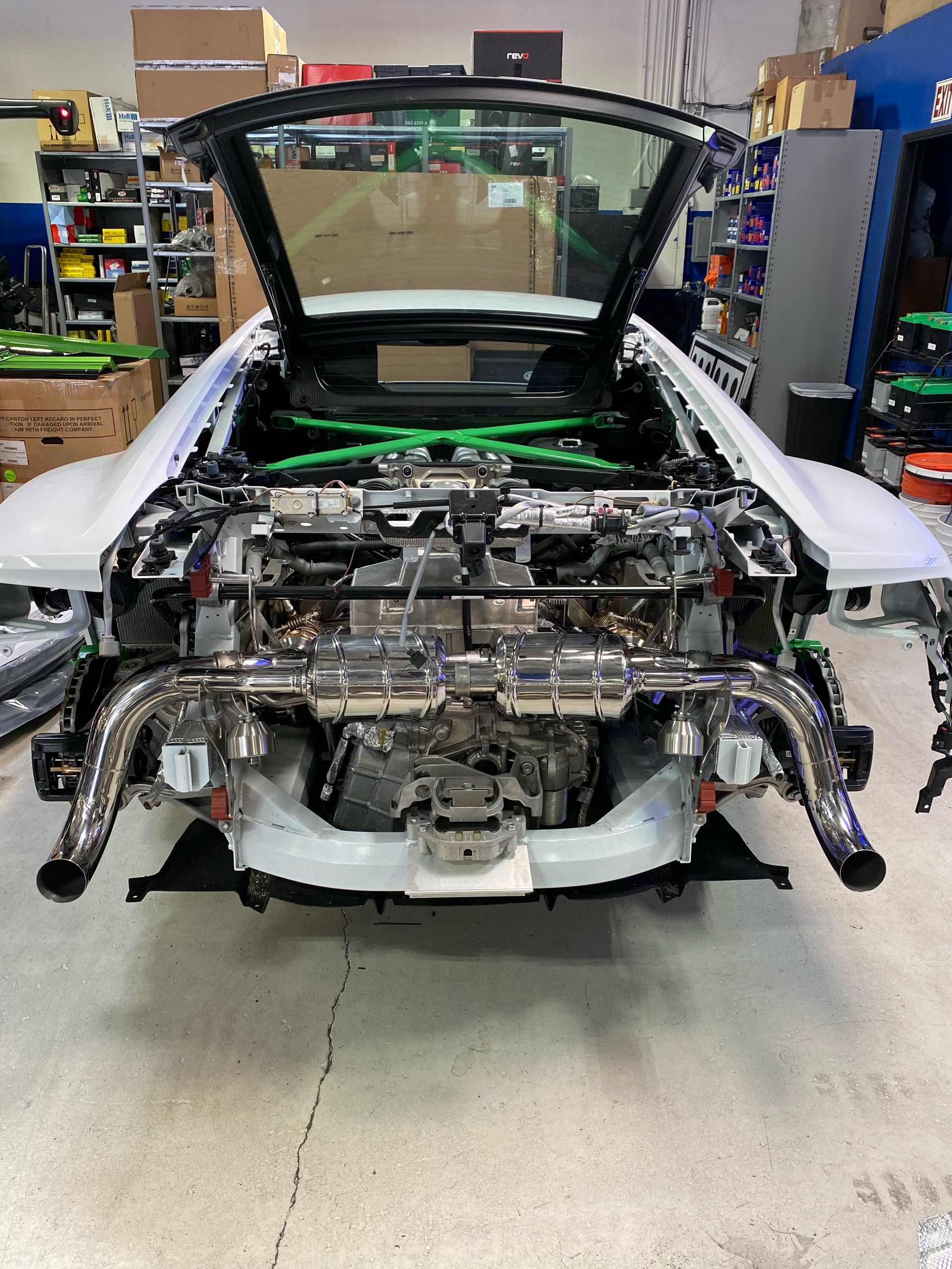 Pacific German Exhaust Install Lambo