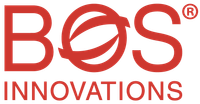 BOS Innovations logo in red with stylized “O” and the word “INNOVATIONS” below