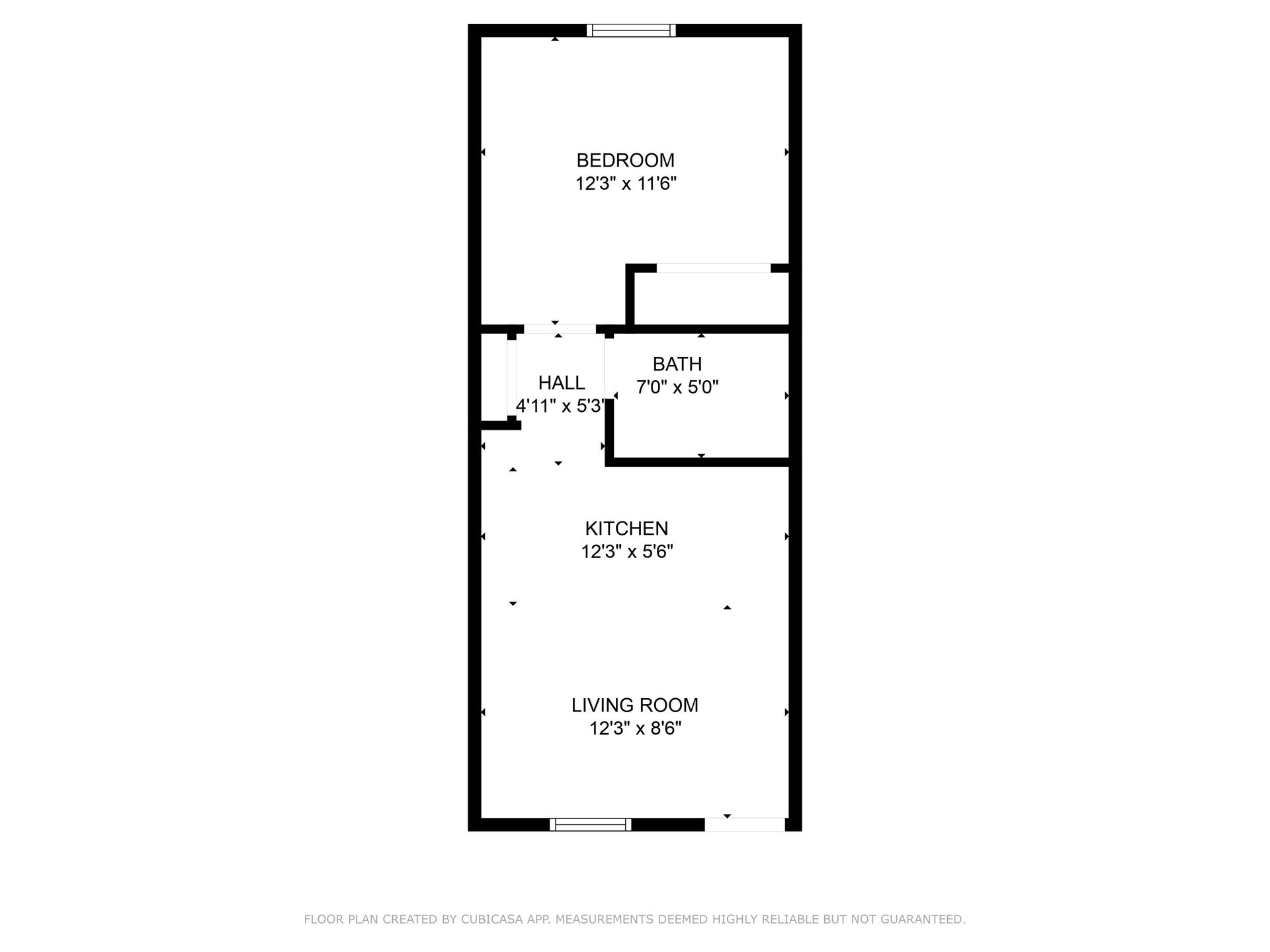 A black and white floor plan of a house.