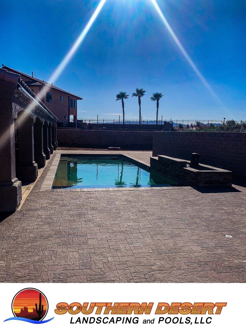 An ad for southern desert landscaping and pools llc