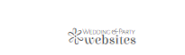 Wedding & Party Websites logo with gray flower icon on a white background