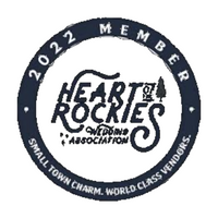 Heart of Rockies circular logo with “2022 Member” and “Small town charm, world class vendors” text
