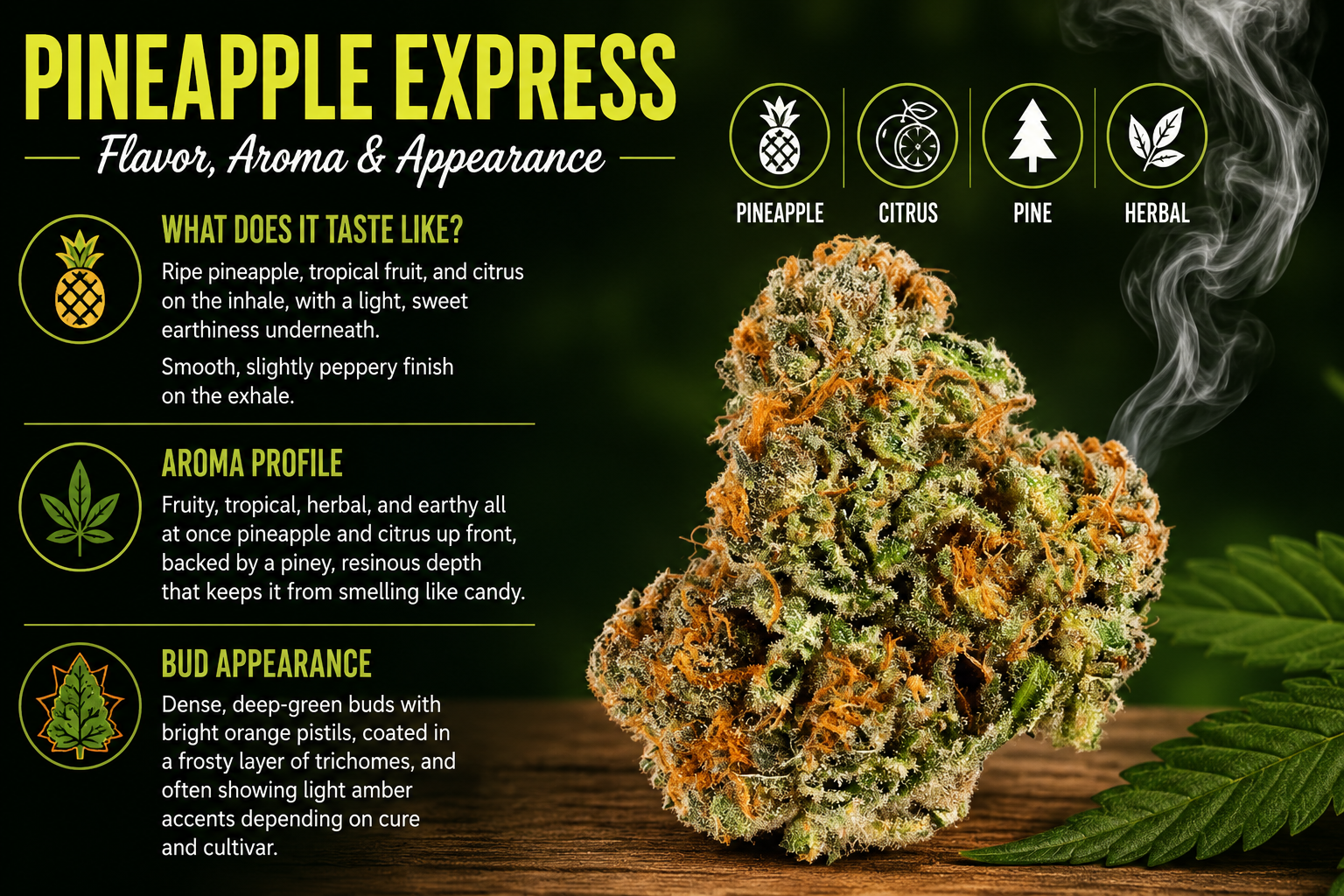 Pineapple Express Flavor, Aroma & Appearance