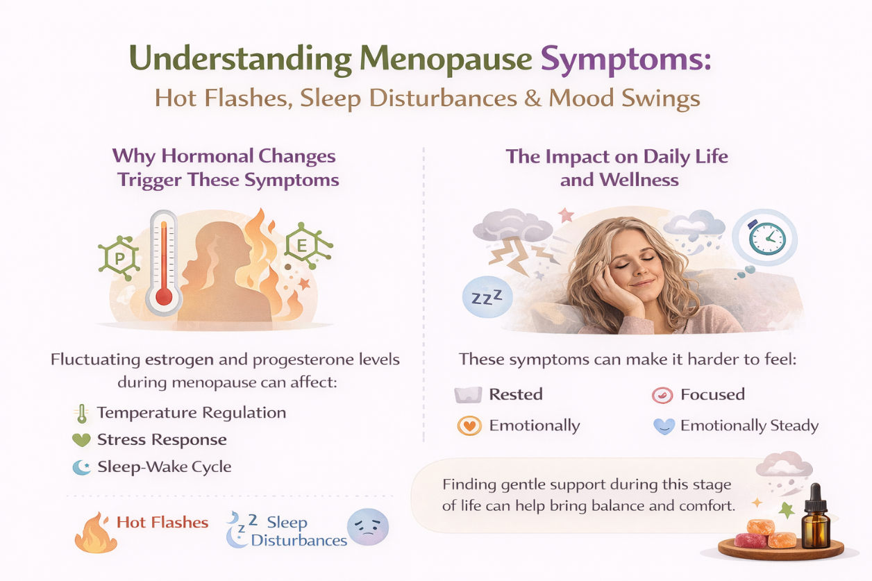 Understanding Menopause Symptoms : Hot Flashes, Sleep Disturbances &Mood Swings