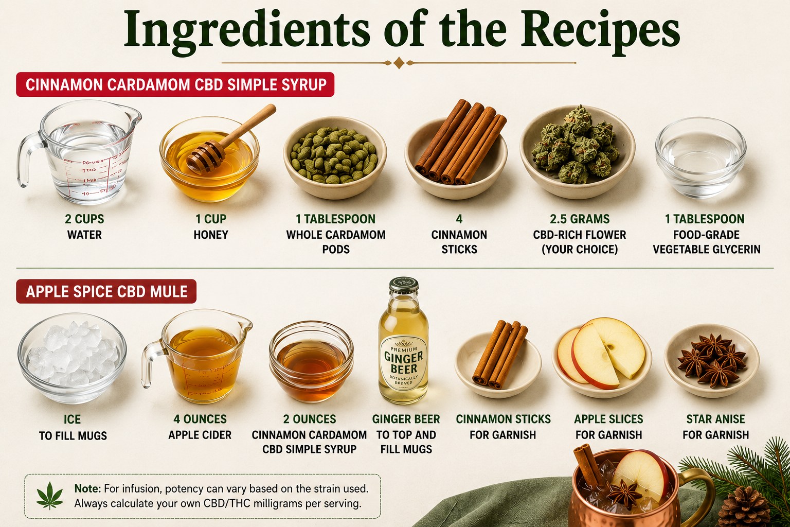 Ingredients of the CBD Recipes