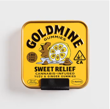Goldmine Gummies Sweet Relief Yuzu & Ginger THC1:1CBD 100mg
