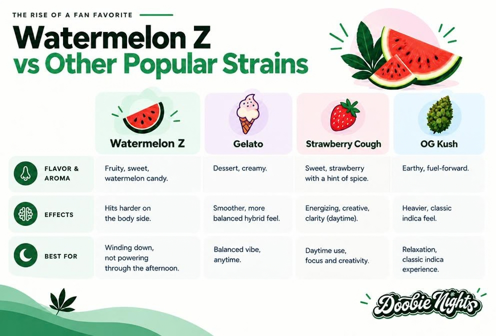 Watermelon Z vs Other Popular Strains