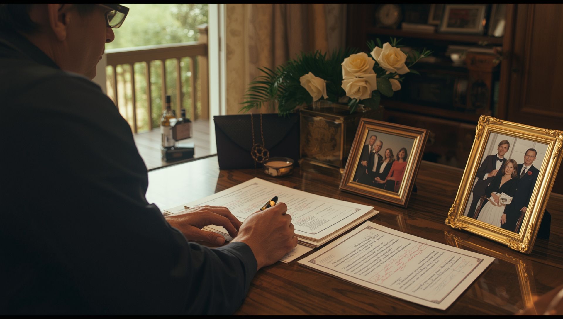 Person reviewing a will and estate planning documents at home to avoid common legal mistakes