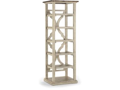 A wooden shelf with a wooden top on a white background.