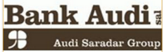 The bank audi saradar group logo is brown and white.