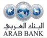 A logo for the arab bank with three circles with animals on them.