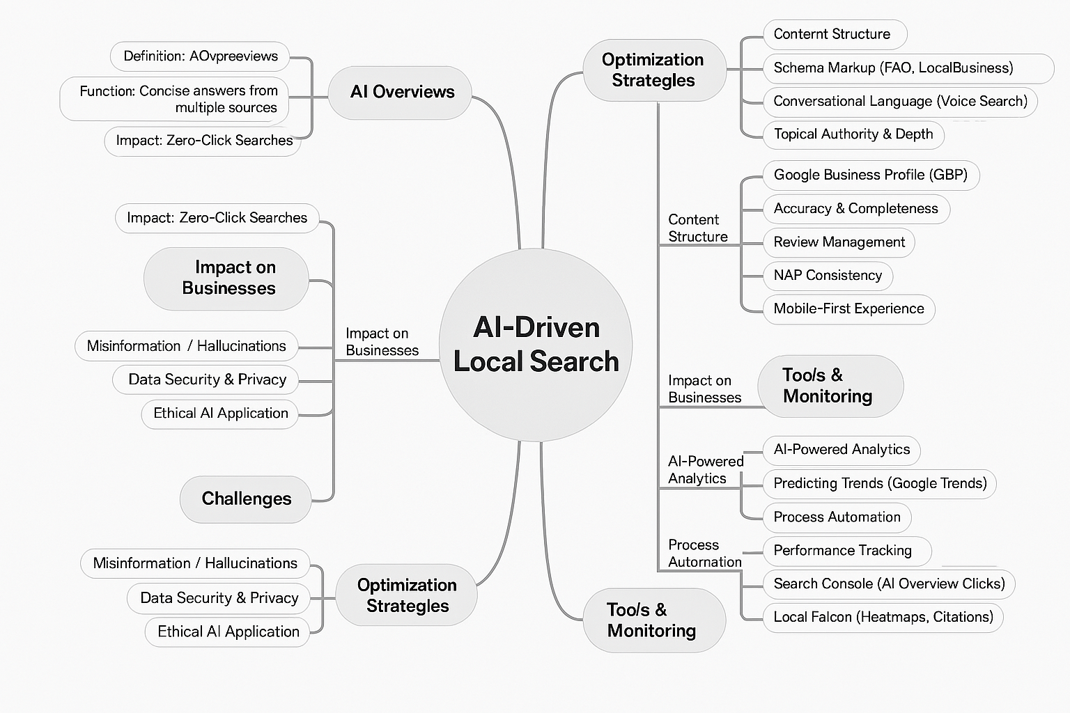A mind map of an al-driven local search.