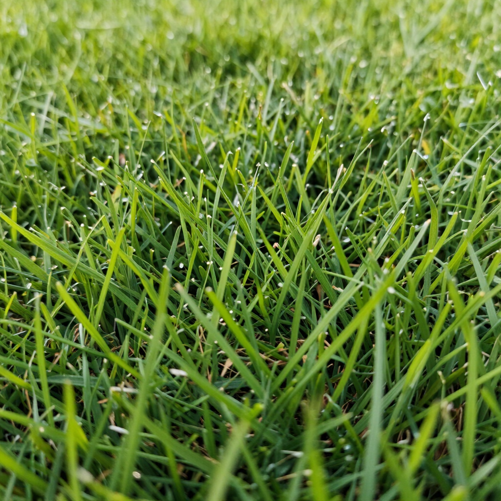 Primer plano de hojas de hierba verde que llenan el encuadre