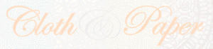 Cloth Paper text in cursive font.