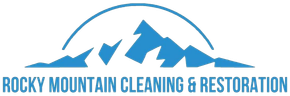 Blue mountain logo with the text &ldquo;Rocky Mountain Cleaning & Restoration&rdquo;