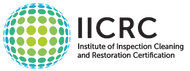 ICRC logo with teal and green globe icon and Institute of Inspection, Cleaning and Restoration Certification text