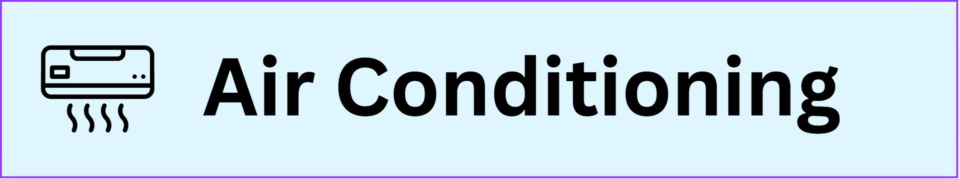 A logo for air conditioning with a picture of an air conditioner