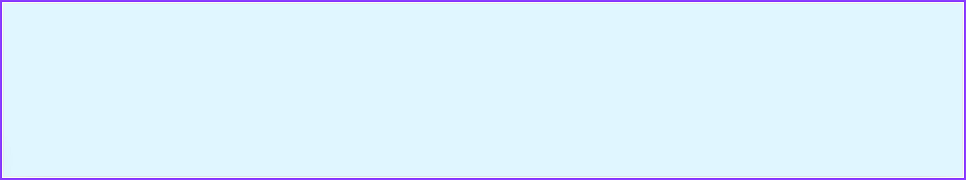 A light blue background with a purple border.