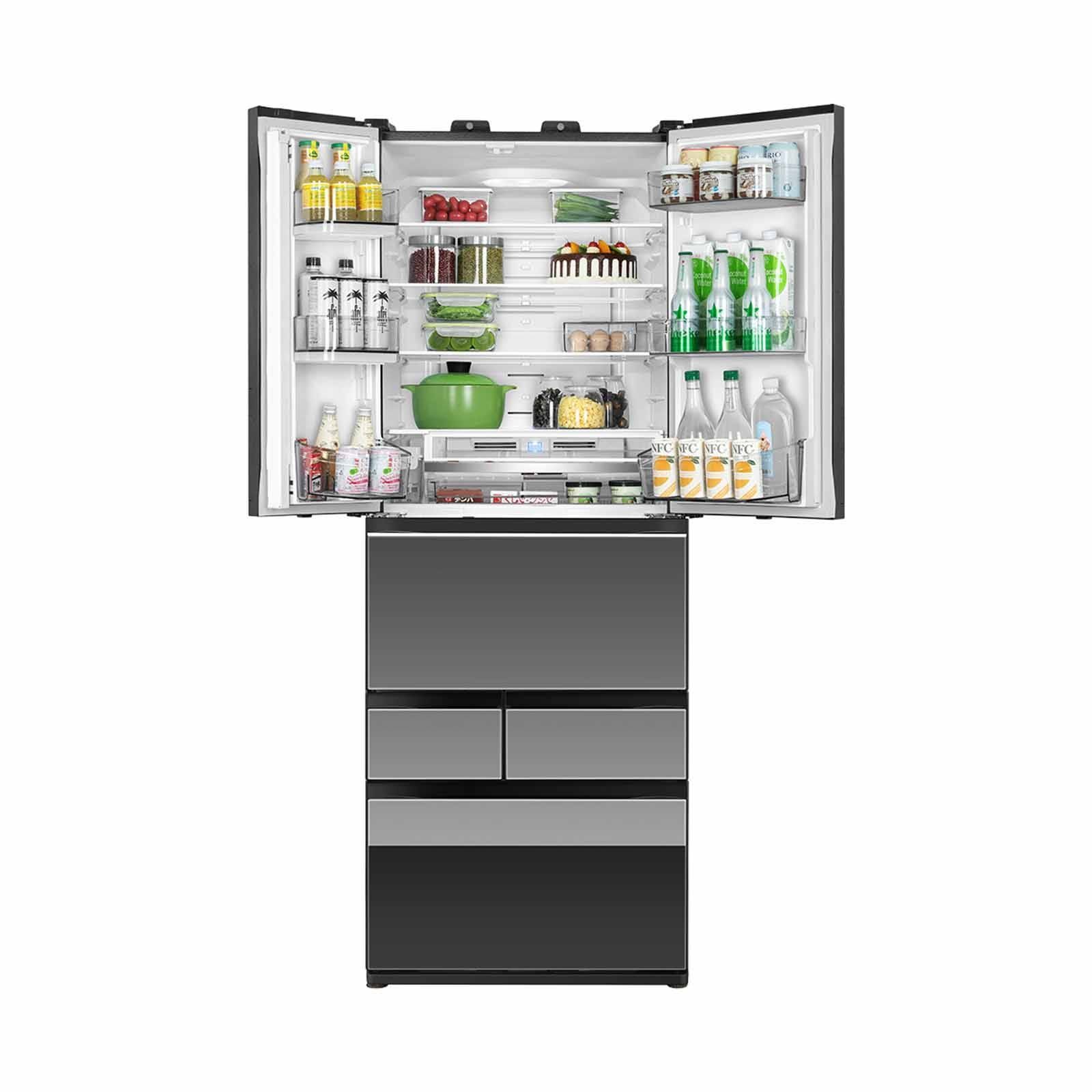 TOSHIBA GR-RM631WE-PGX(B1) MULTI-DOOR FRIDGE MIRROR BLACK (588L)