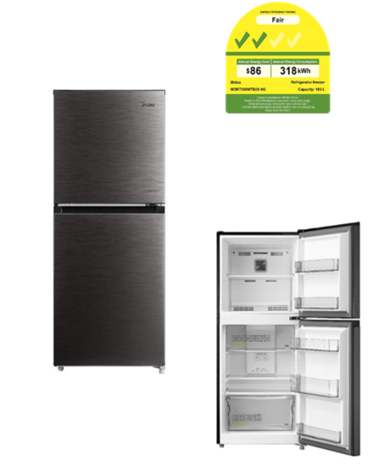 A picture of a refrigerator with the door open