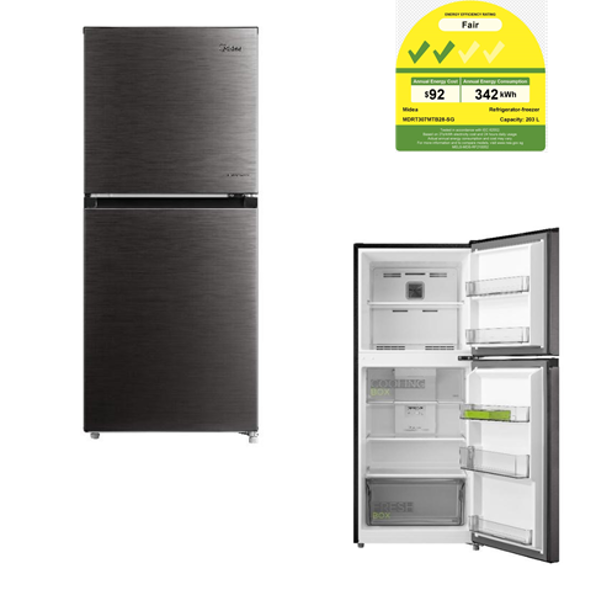 A picture of a refrigerator with the door open