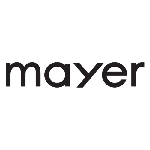 The mayer logo is black and white on a white background.