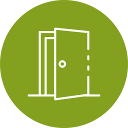 Illustration of an open door