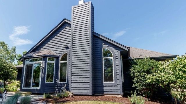 Chimney with new siding