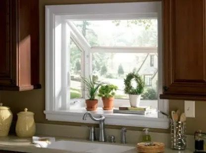 Garden window in the kitchen