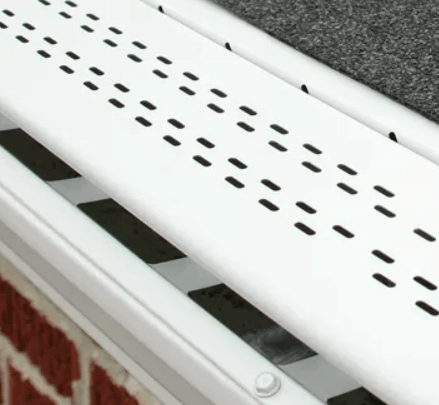 High flow panel gutter guards that are white
