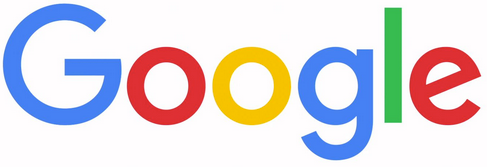 A colorful google logo on a white background