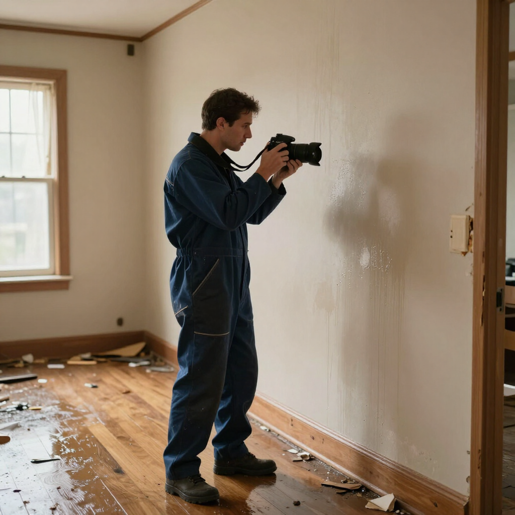 man working on drywall