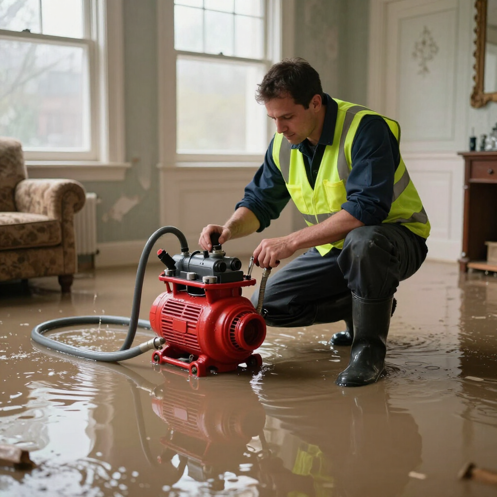 water damage repairman 