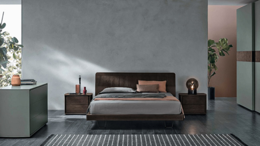 letto e comodini moderni