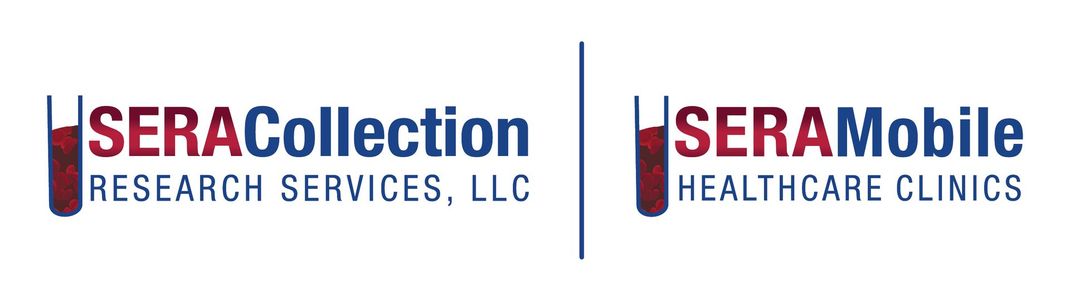 A logo for seracollection research services llc and seramobile healthcare clinics