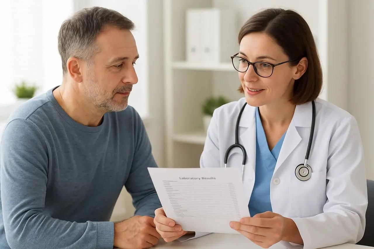 Doctor discussing TRT with patient