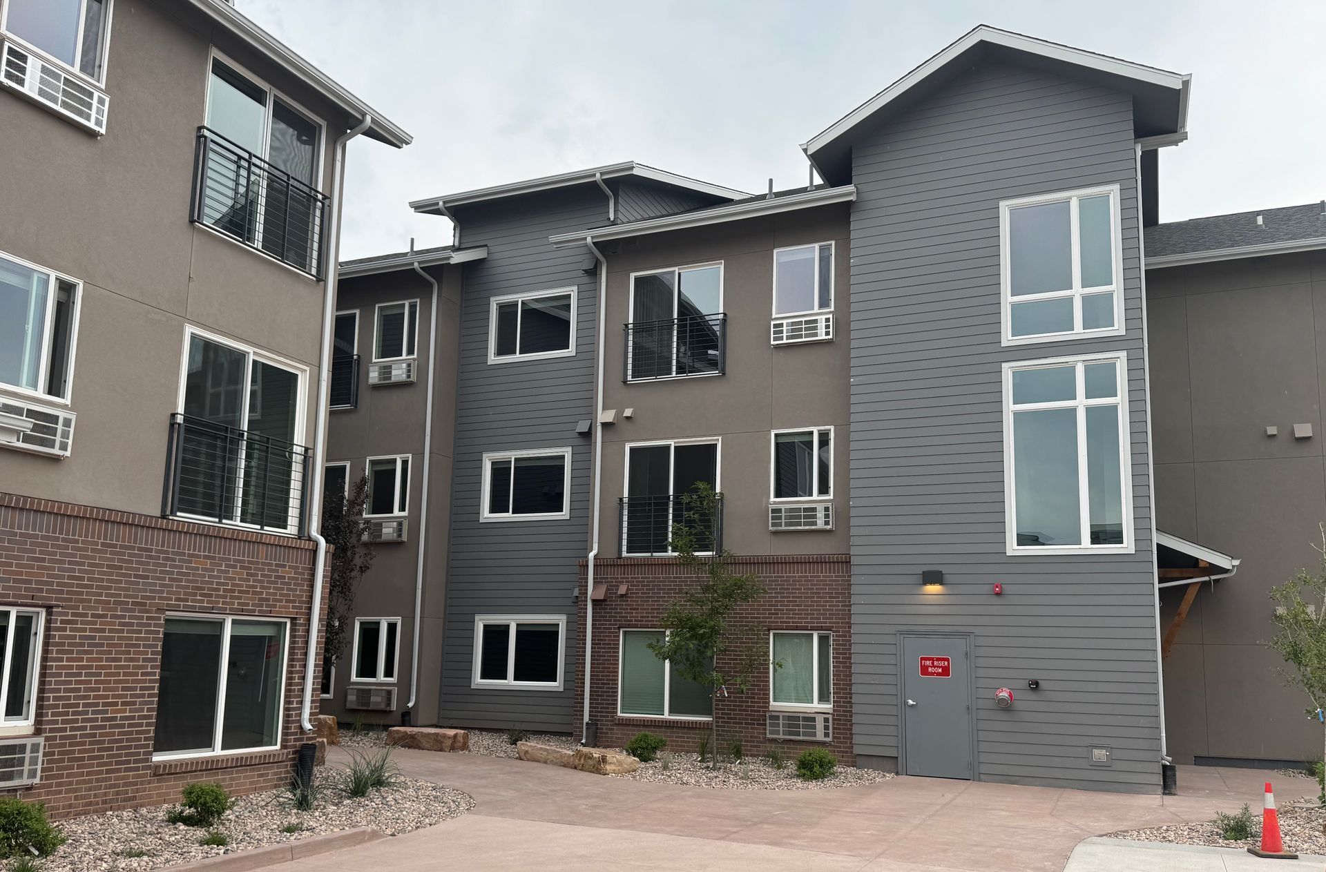 The side view of one of the Haven apartment buldings in Fort Collins, Colorado