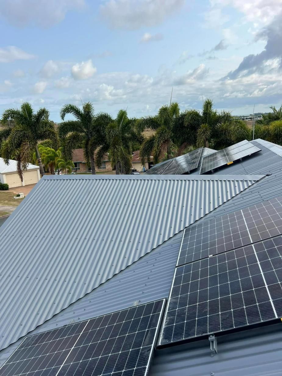 A Roof with A Lot of Solar Panels on It — Darren Smith Painting Pty Ltd in Mirani, QLD