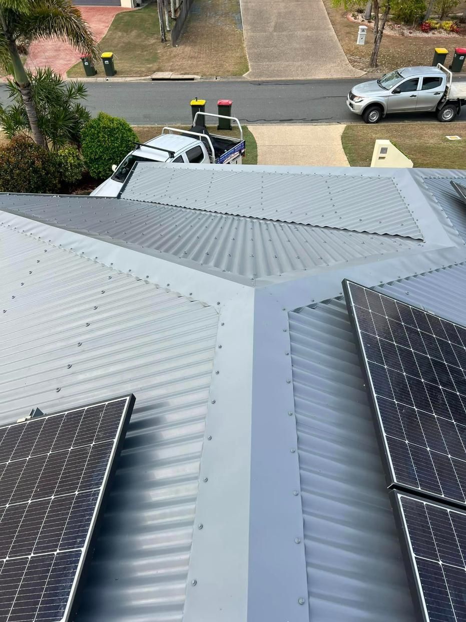 A Roof with A Lot of Solar Panels on It — Darren Smith Painting Pty Ltd in Rural View, QLD